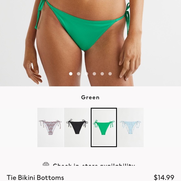 H&M tie string bikini bottoms - Picture 2 of 4